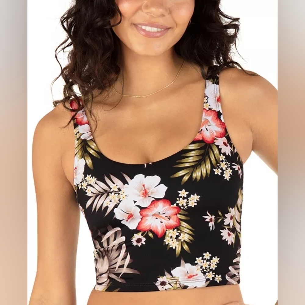 HurleyJuniors' Highland Tropics Printed Scoop-Neck Bikini. NWTs Sz L #F19 - Picture 1 of 5